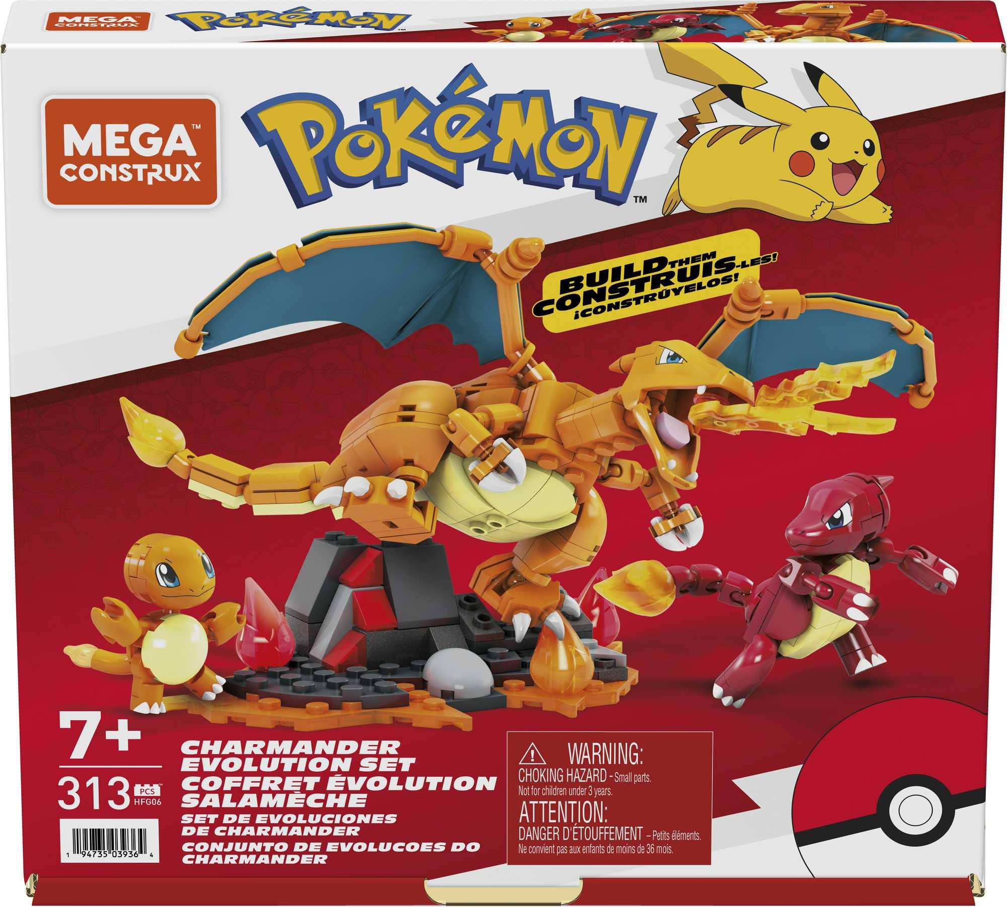 Mattel „Mega Construx Pokemon“ rinkinys „Charmander evoliucija“