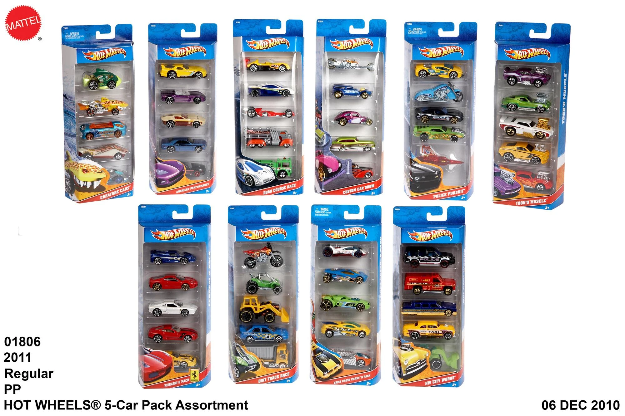 Mattel Hot Wheels mašinėlių rinkinys