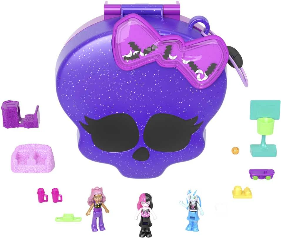 Mattel POLLY POCKET MONSTER HIGH tematikos pramogų rinkinys (HVV58)