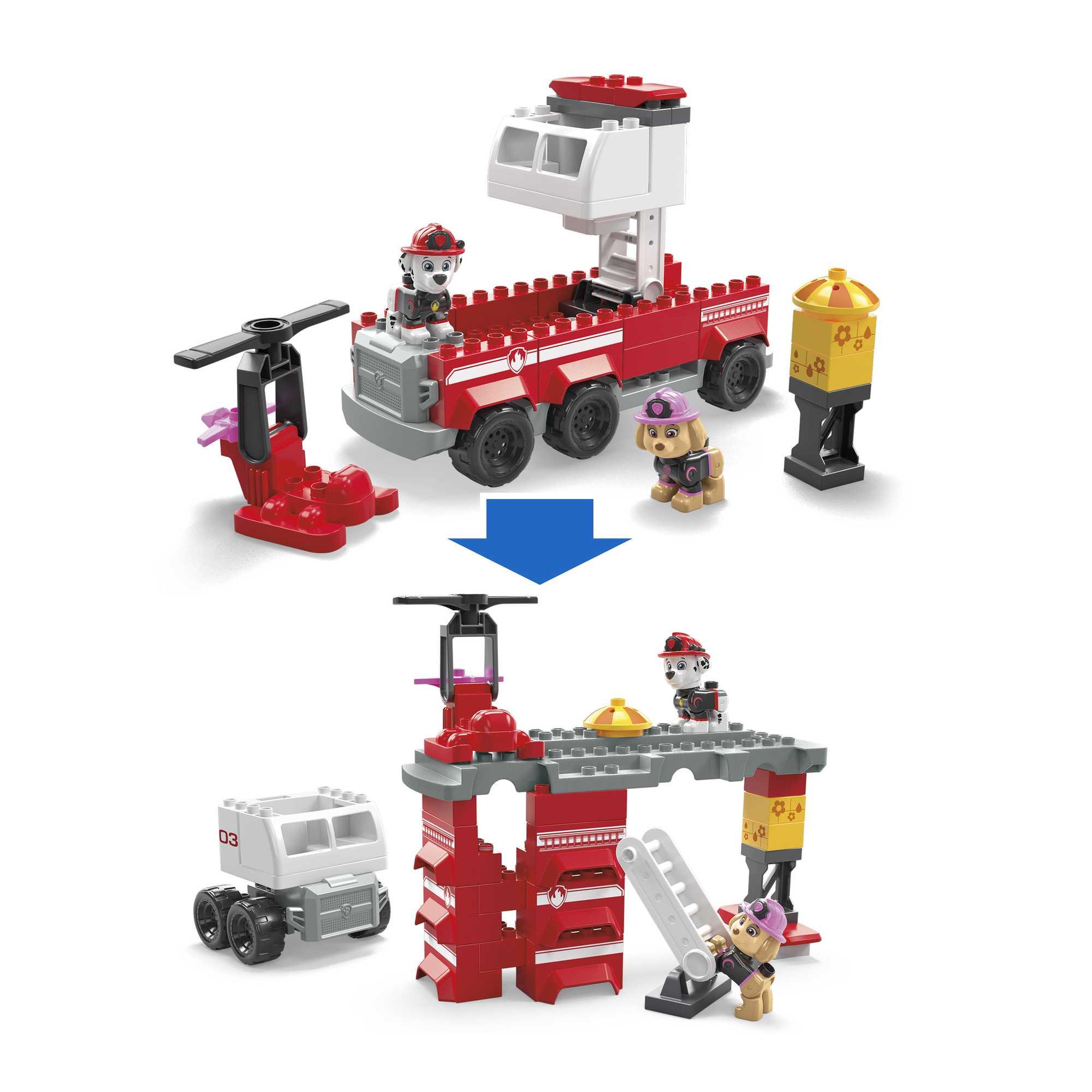 Pow Patrol Mega Bloks rinkinys „Maršalo gaisrinės sunkvežimis“