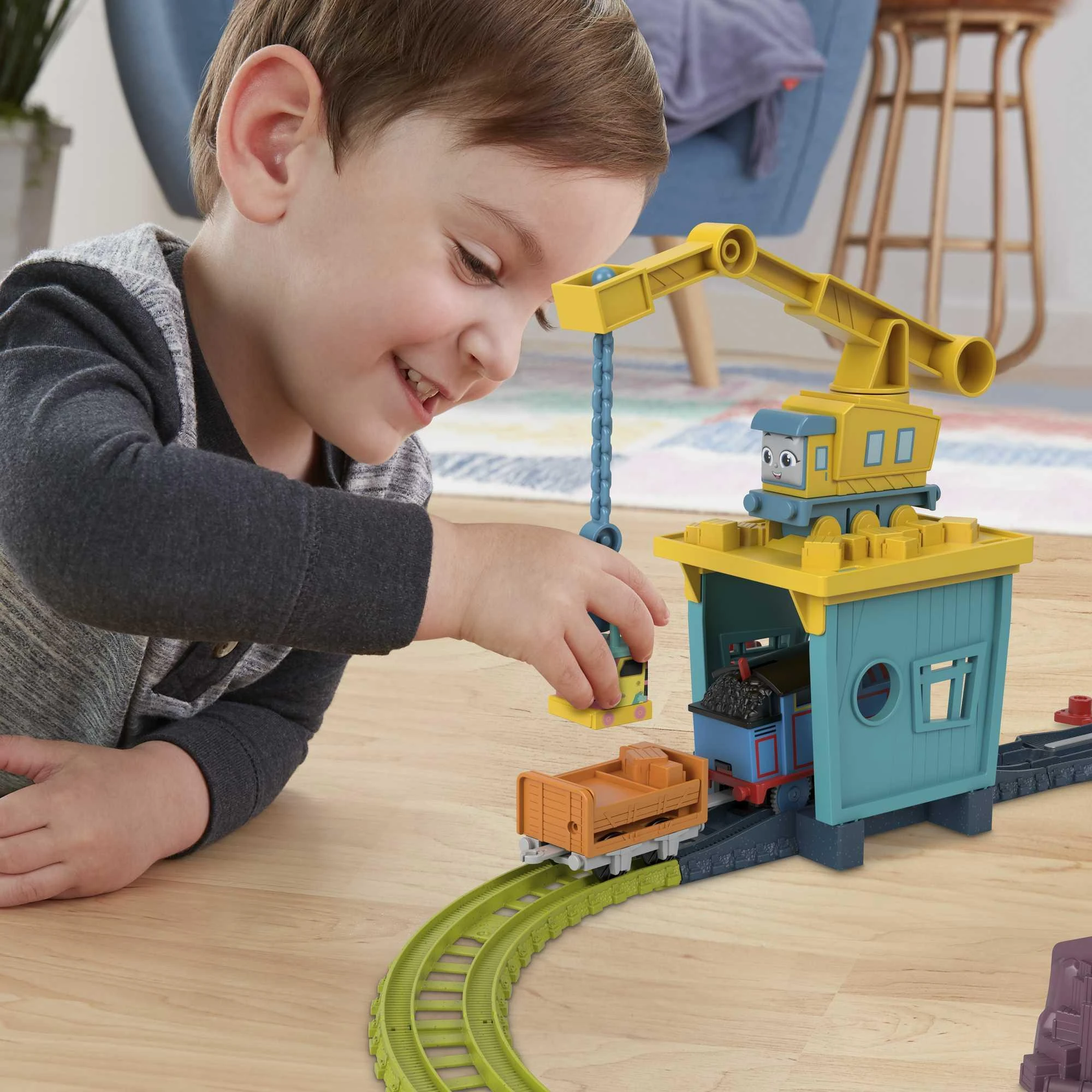 Žaislinis rinkinys Thomas and Friends „Kranė Karli ir Sandi“