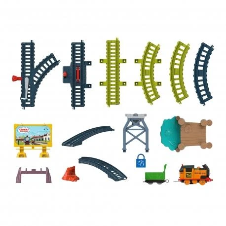 Fisher Price Thomas and Friends trasos rinkinys su motorizuotu garvežiuku