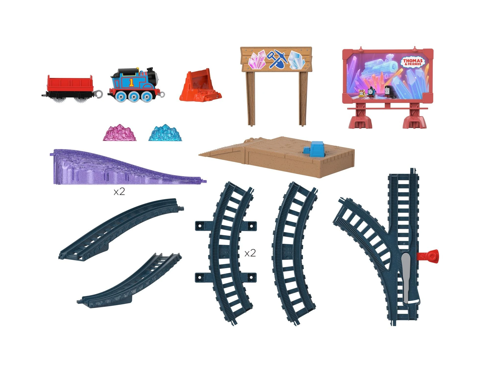 Mattel Thomas and Friends trasų rinkinys garvežiukams
