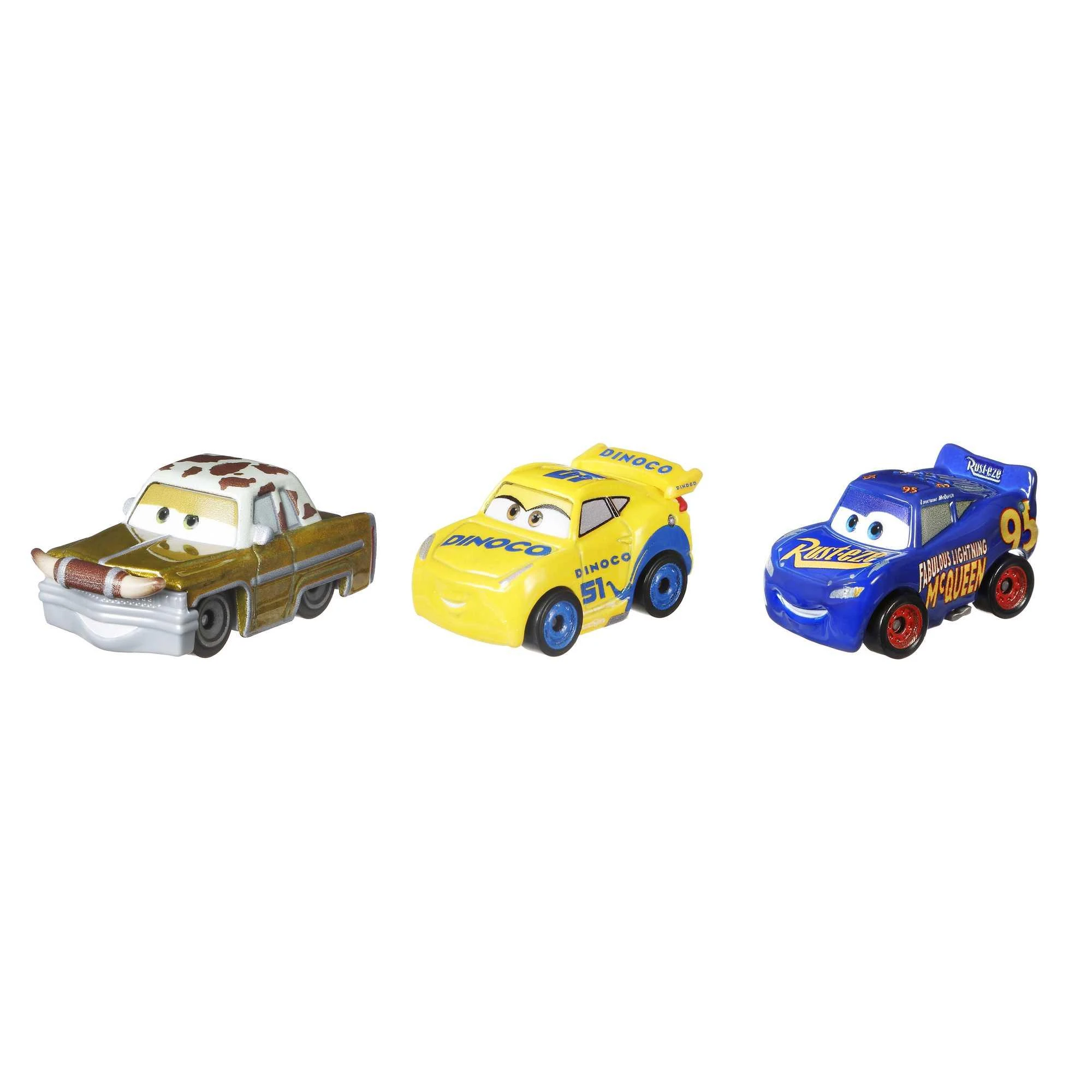 Mattel CARS 3 automodelių rinkinys Mini Lenktynininkai, 3vnt., GKG01