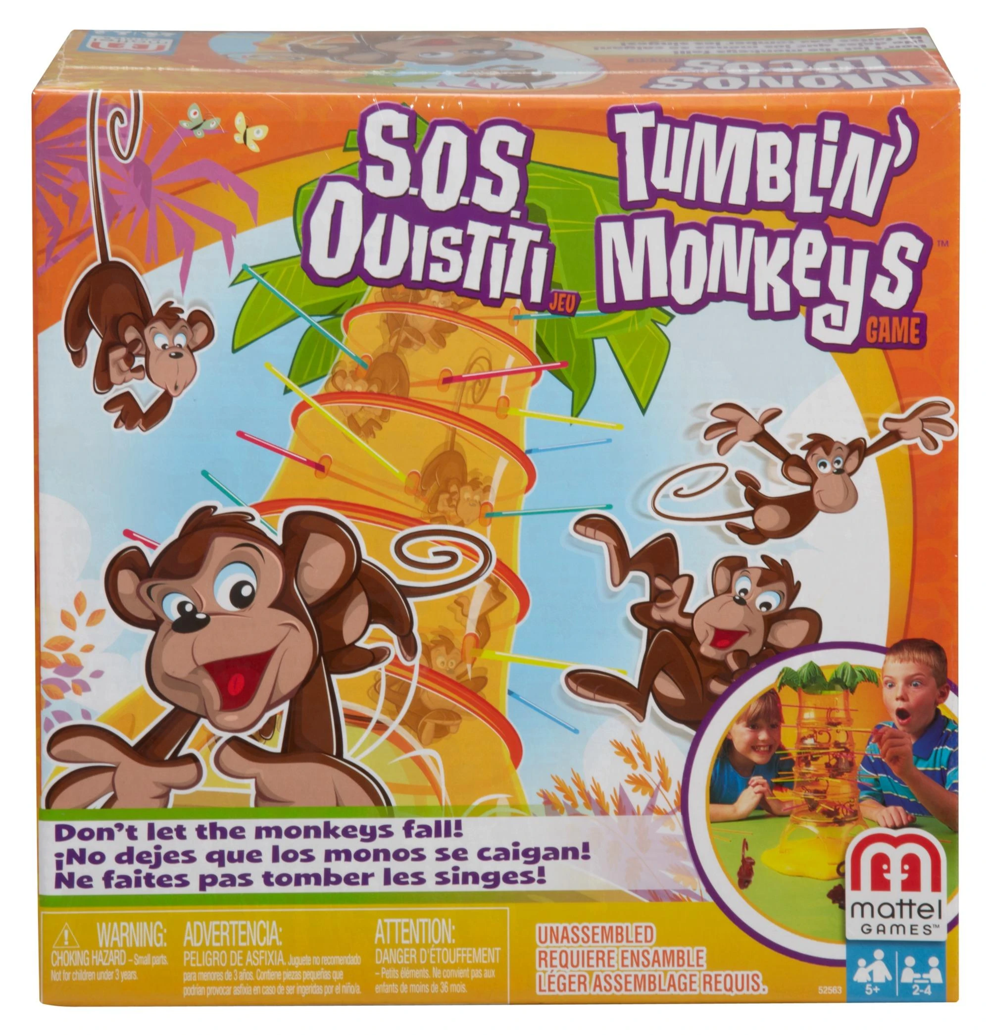 Mattel stalo žaidimas Beždžionėlės akrobatės Tumblin' Monkeys 52563