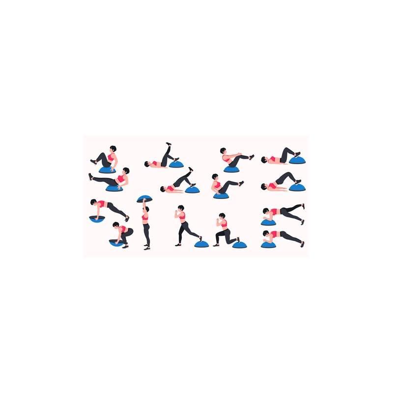 Balansinė platforma su rankenomis SMJ Bosu, 58cm