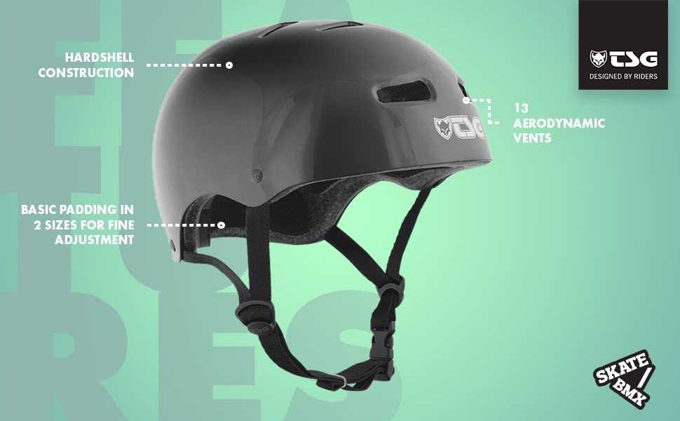 KASK TSG SKATE/BMX INJECTED JUODA S/M 54-56CM Paspirtukas Riedlentė BMX