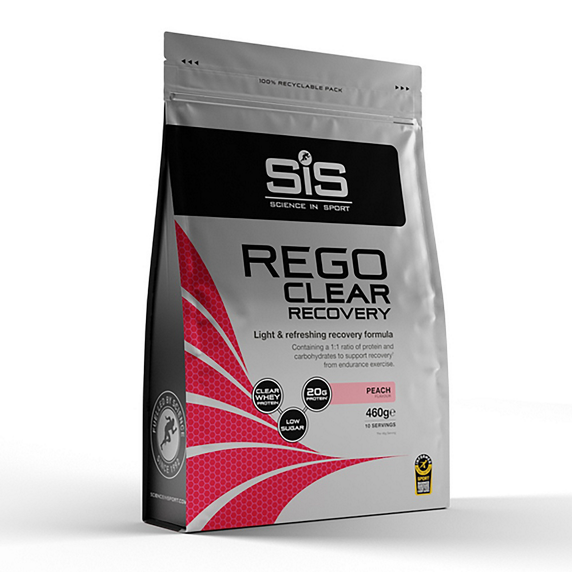 Science In Sport Sportinis maistas milteliais SiS Rego Clear Recovery Peach 460g