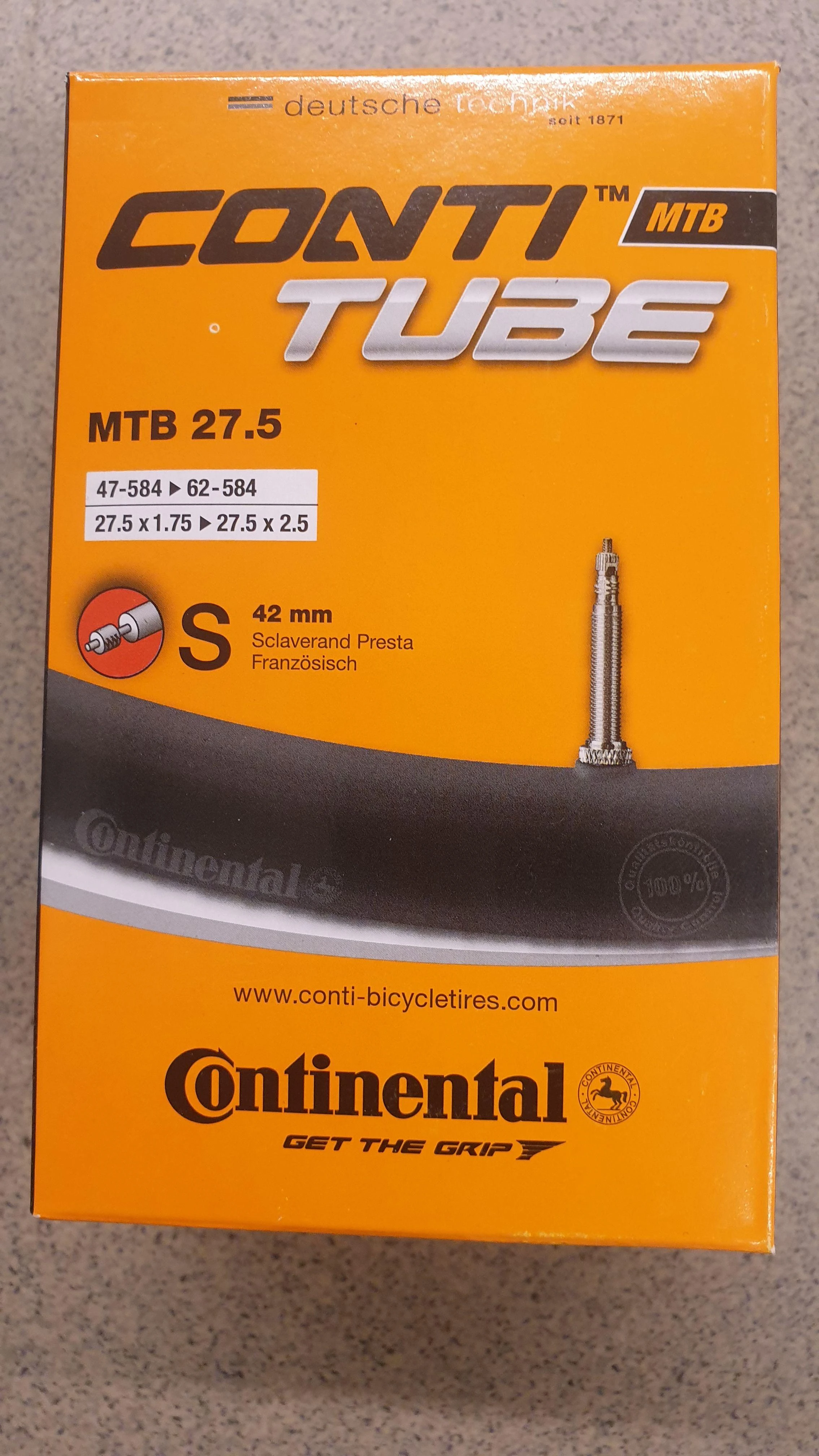Continental Kamera 27" 0 S42 Shimano MTB