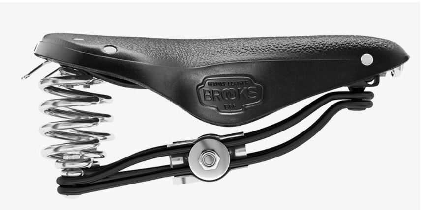 Dviračio balnas Brooks B 66 juodas 205x100mm