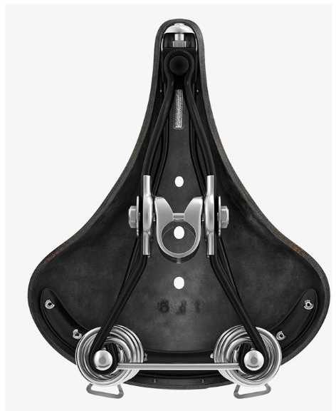 Dviračio balnas Brooks B 66 juodas 205x100mm