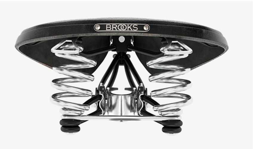 Dviračio balnas Brooks B 66 juodas 205x100mm