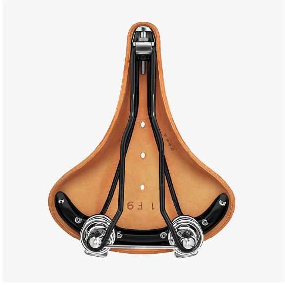 Dviračio balnas Brooks B 67 rudas 205x73mm