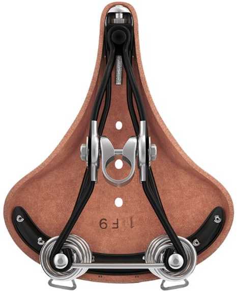 Dviračio balnas Brooks B66 Short tamsiai rudas 240x205x100mm