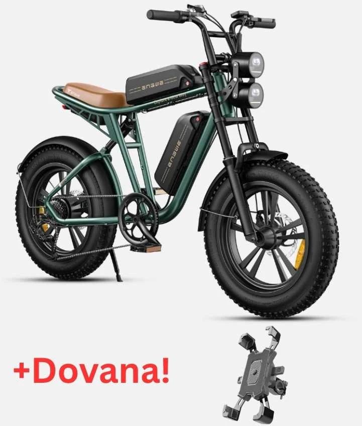 Dviratis 20" elektrinis Engwe M20 dviguba baterija žalias