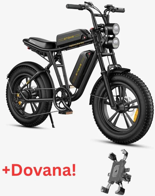 Dviratis 20" elektrinis Engwe M20 dviguba baterija juodas