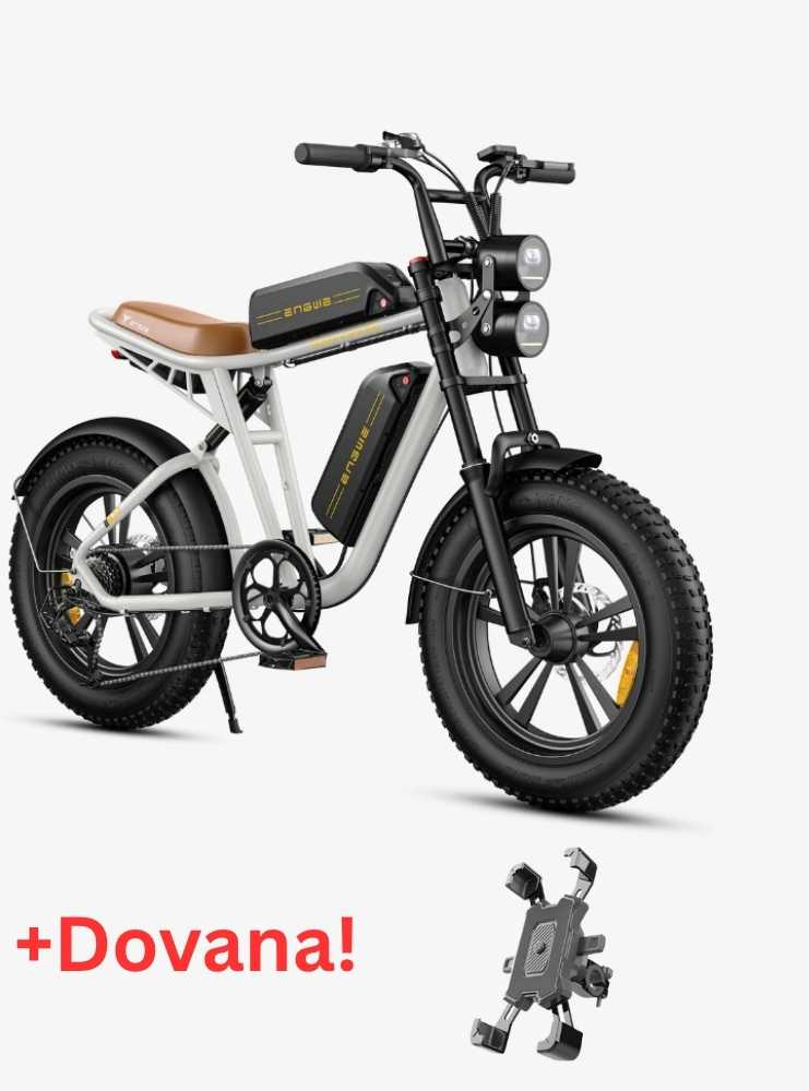 Dviratis 20" elektrinis Engwe M20 dviguba baterija baltas