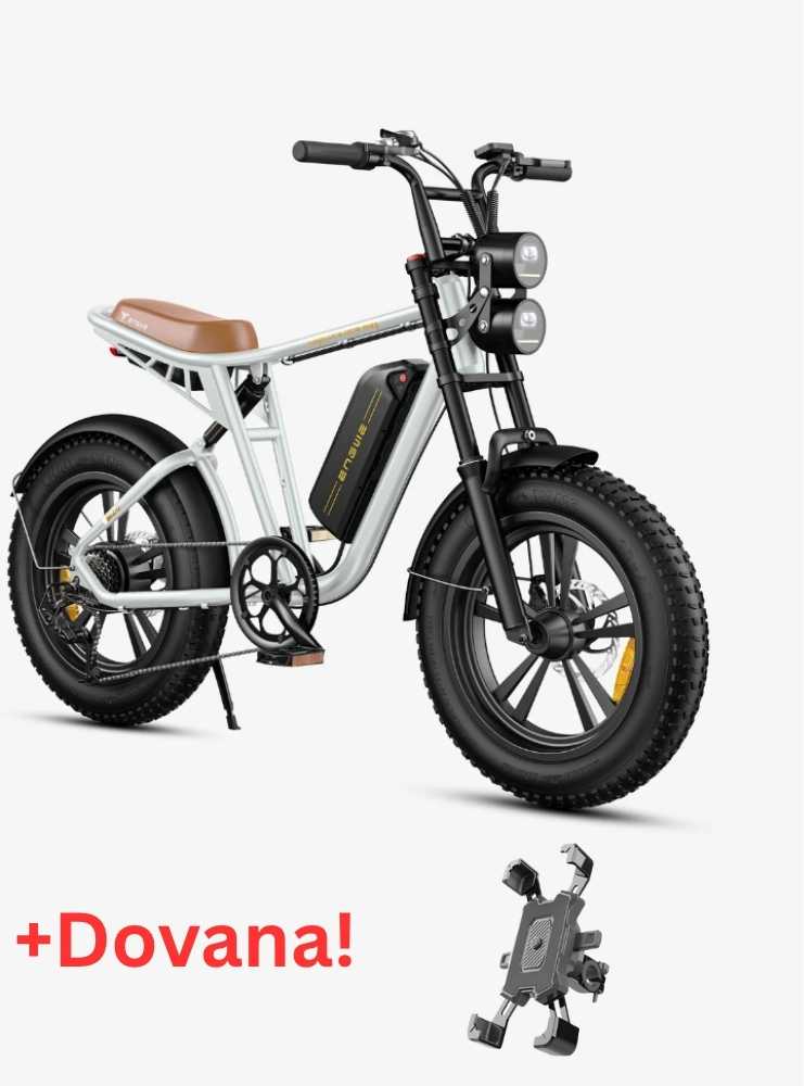 Dviratis 20" elektrinis Engwe M20 viena baterija baltas