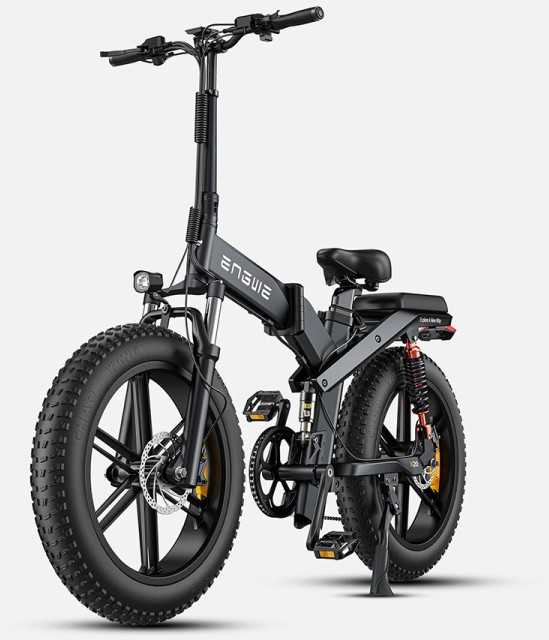 Dviratis 20" elektrinis Engwe X20 dviguba baterija juodas