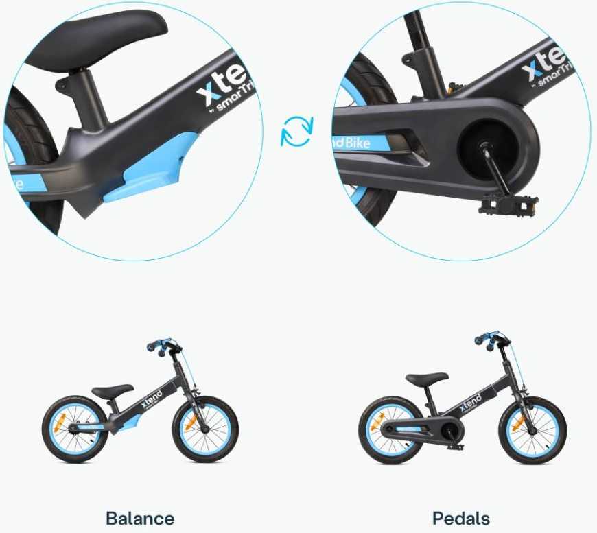 Dviratis nuo 3m iki 7m smarTrike Xtend - mėlynas