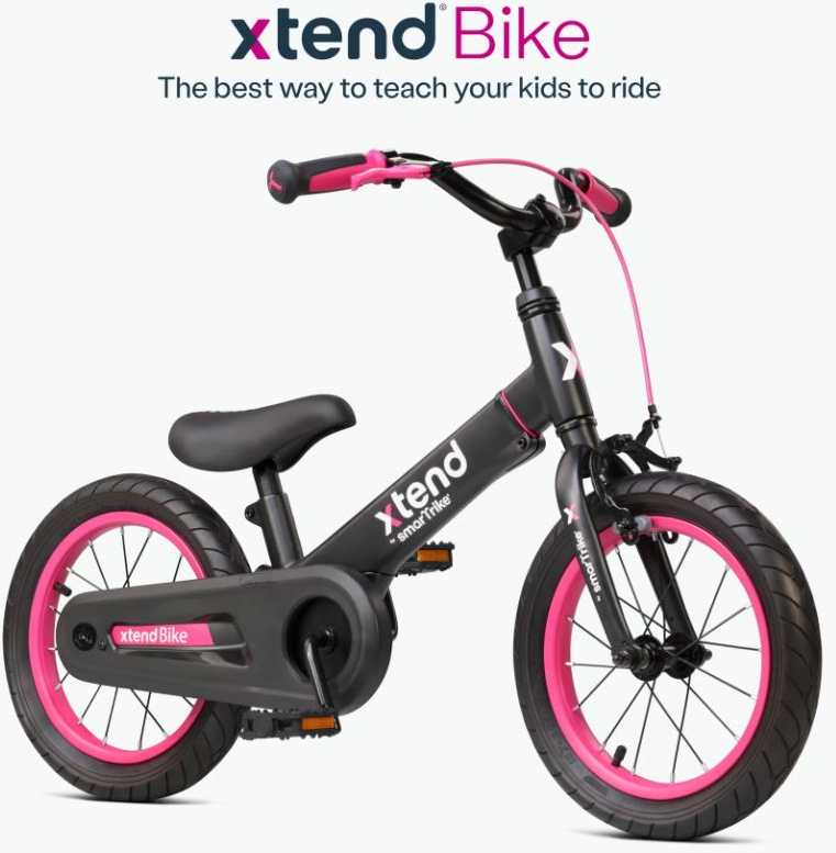 Dviratis nuo 3m iki 7m smarTrike Xtend - pink