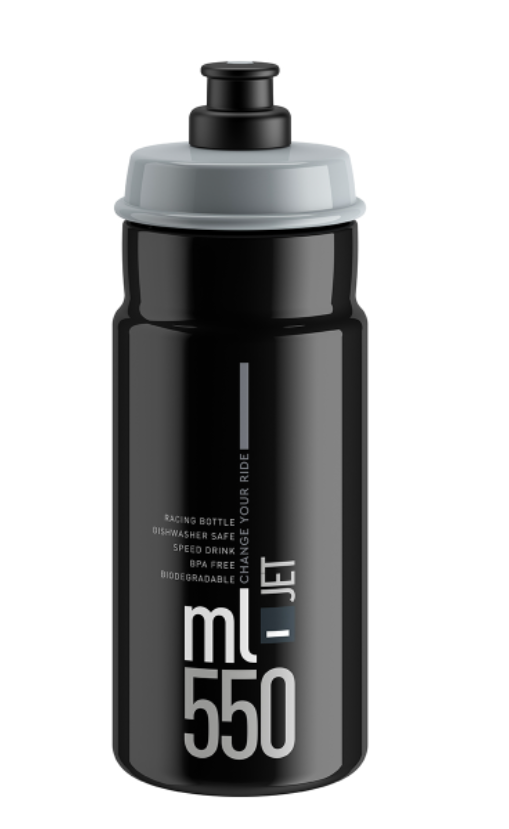 Gertuvė Elite Jet Juodas Pilkas logo 550ml