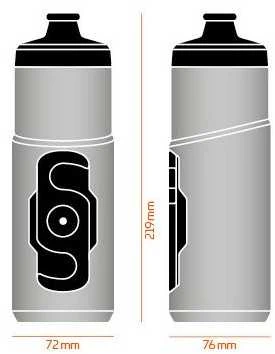 Gertuvė Fidlock Twist 600 ml t.pilka juodas logo