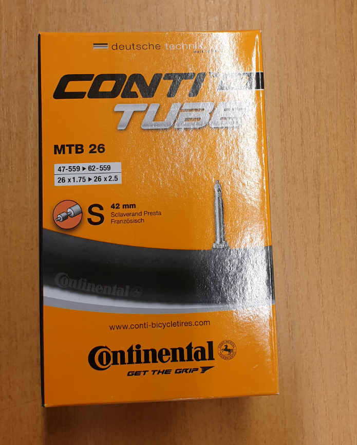 Kamera 26" VALVE PRESTA 42 47/62-559 Continental MTB