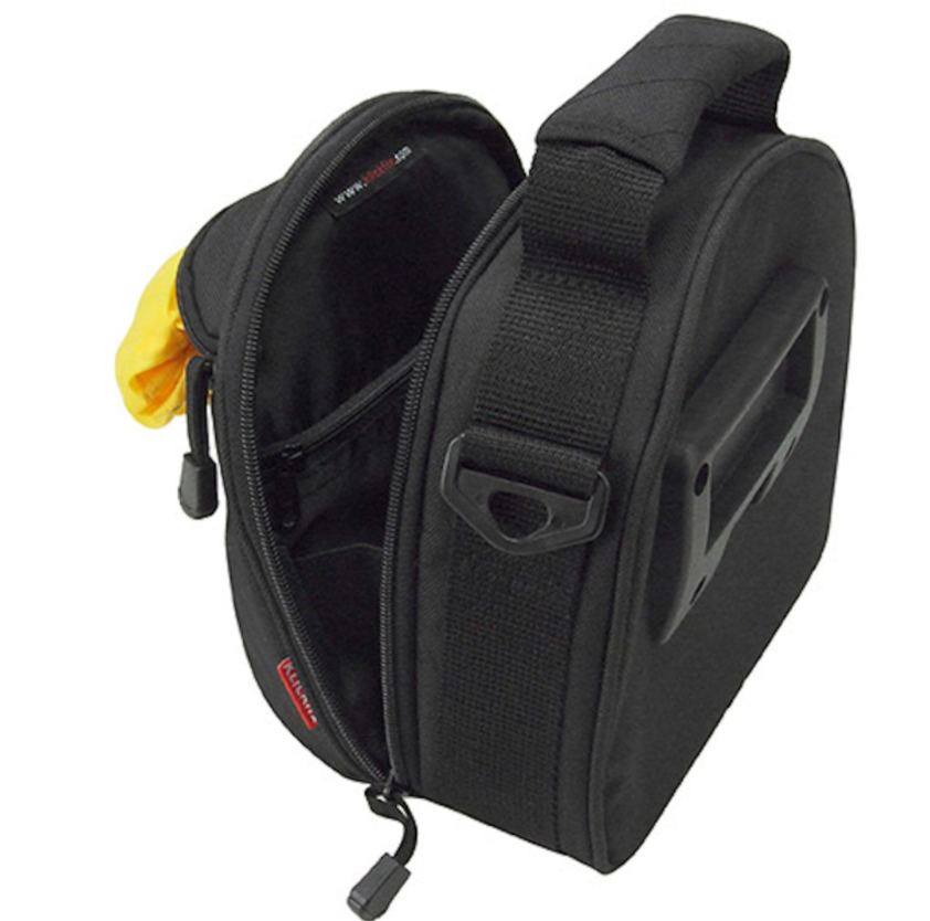 Krepšys ant dviračio vairo KLICKfix Smile juodas 200*120*210mm 3,5L