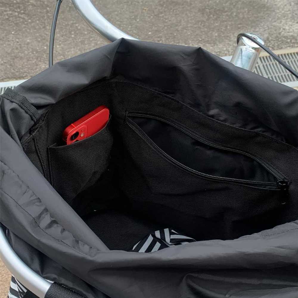 Kita Krepšys ant vairo Bikebasket juodas su spalvotais taškais 350x280x260 mm 15L