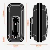 Krepšelis ant rėmo su laikikliu Fidlock Twist juodas 180mm x 70mm x 35mm