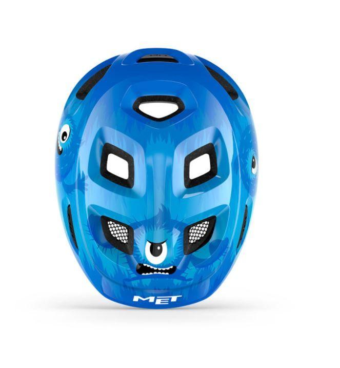 Met Salmai Šalmas MET HOORAY Mėlyna Monsters Glossy S 52-56 cm