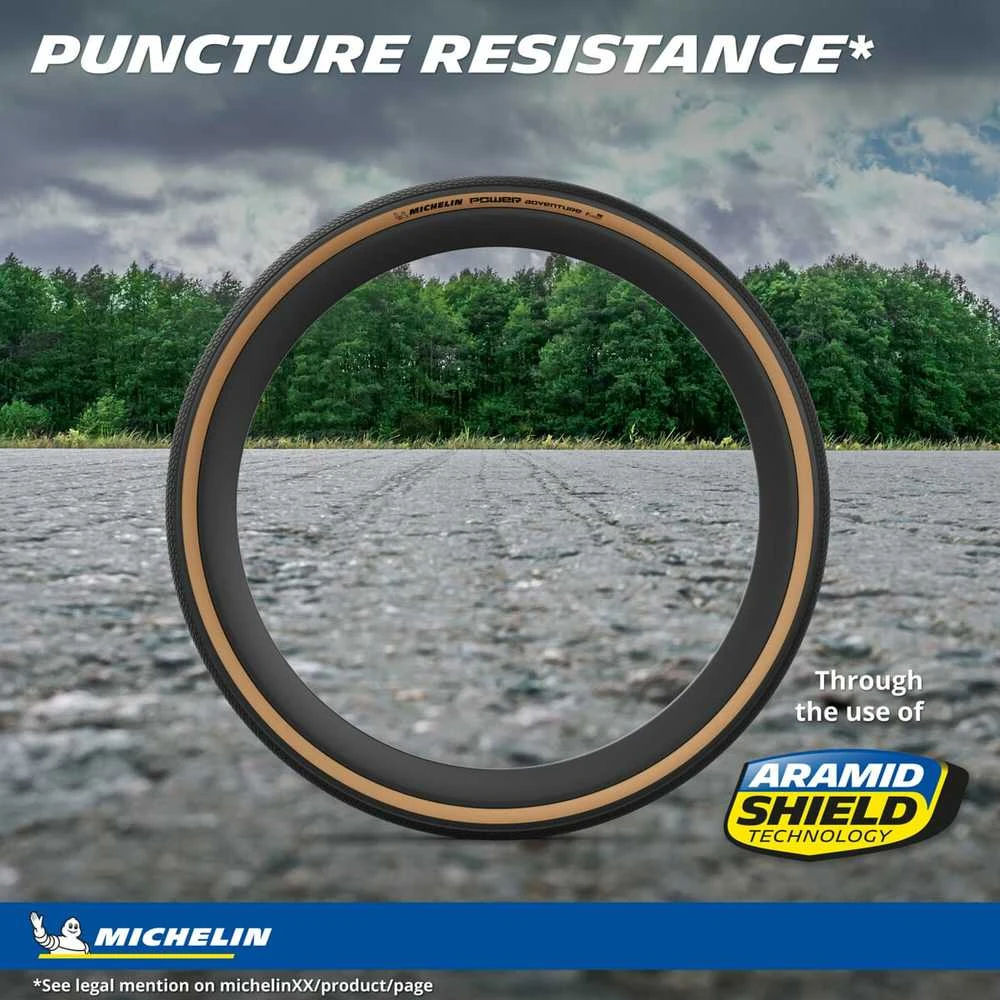 MICHELIN TIRE POWER ADVENTURE Juodas CLASSIC V2 700X42C COMPETITION LINE KEVLAR TS TLR (444001)