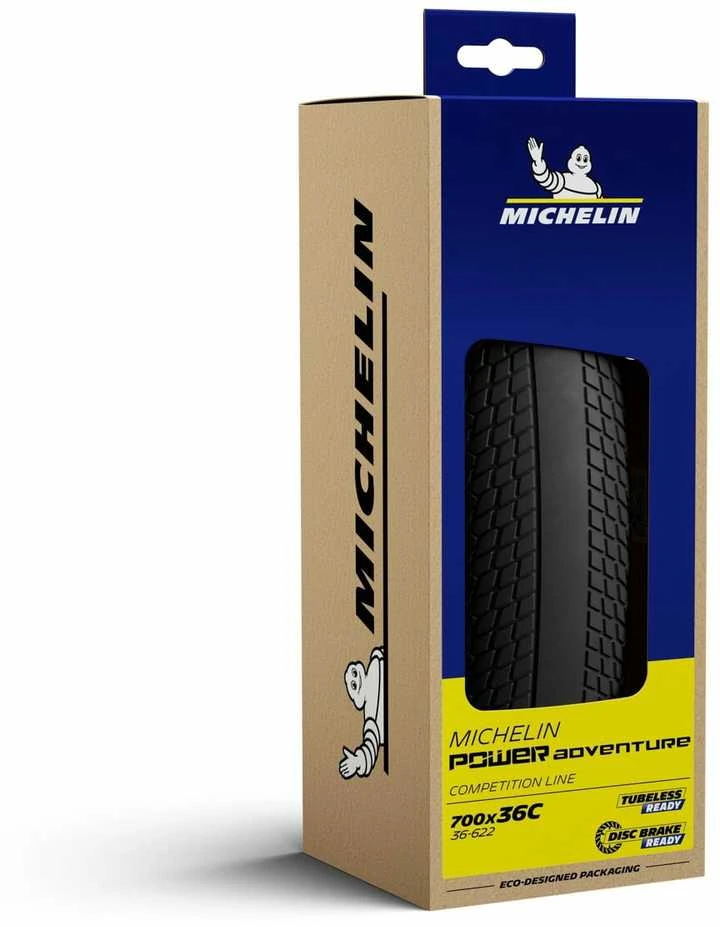 MICHELIN TIRE POWER ADVENTURE Juodas CLASSIC V2 700X42C COMPETITION LINE KEVLAR TS TLR (707224)