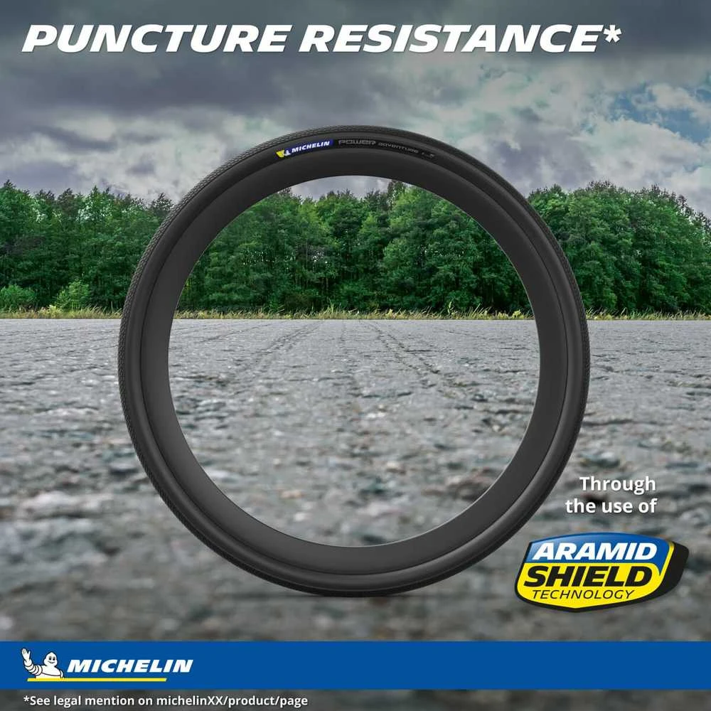 MICHELIN TIRE POWER ADVENTURE Juodas CLASSIC V2 700X42C COMPETITION LINE KEVLAR TS TLR (707224)