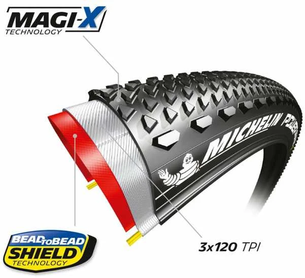 MICHELIN TIRE POWER GRAVEL CLASSIC V2 700X40C COMPETITION LINE FOLDABLE MAGI-X TS TLR (041636)