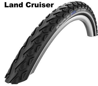 Padanga 24" Schwalbe Land Cruiser HS 450 Active Wired 50-507 Juodas