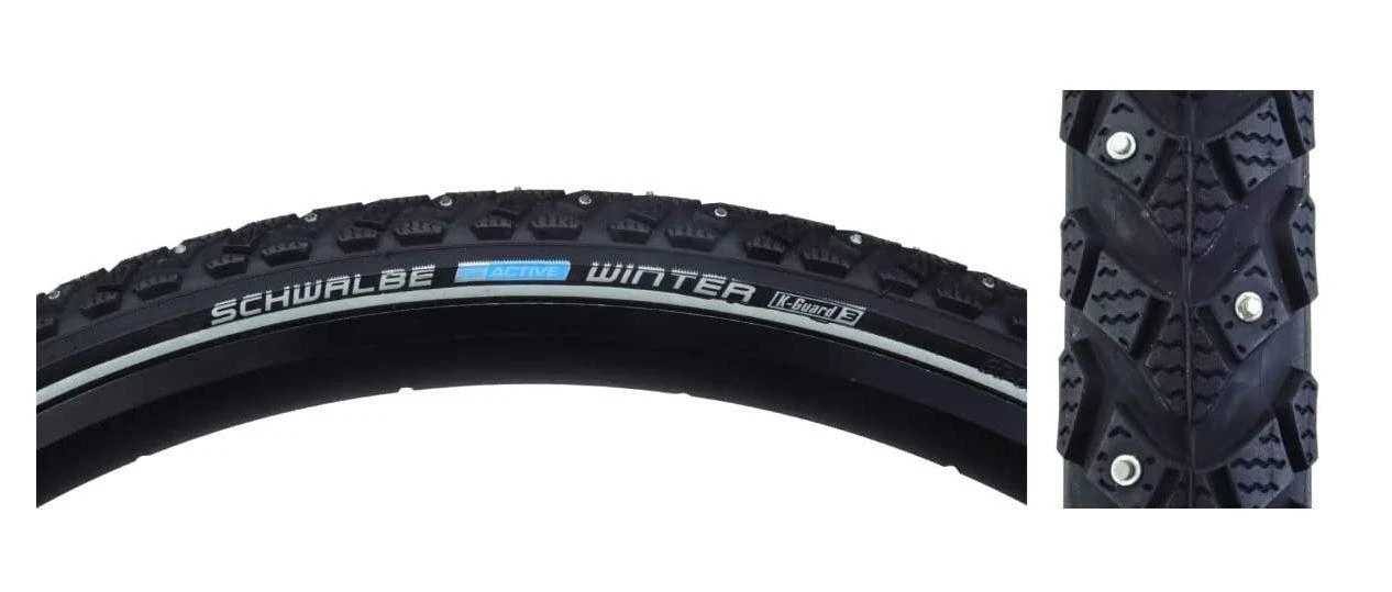 Padanga 28" Schwalbe Winter HS 396 Active Wired 42-622 / 28x1.60 Juodas-Reflex