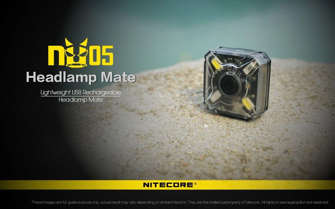 Šalmo žibintas Nitecore NU05 KIT 35 lum