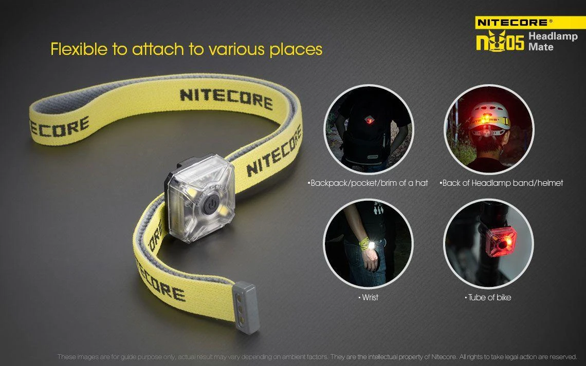 Šalmo žibintas Nitecore NU05 KIT 35 lum