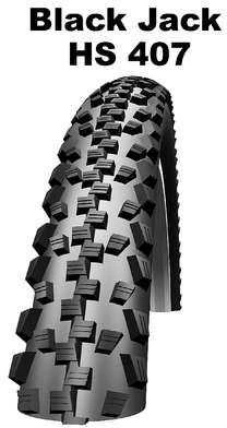 Padanga 26" Schwalbe Juodas Jack HS 407 Active Wired 57-559 / 26x2.25 Juodas