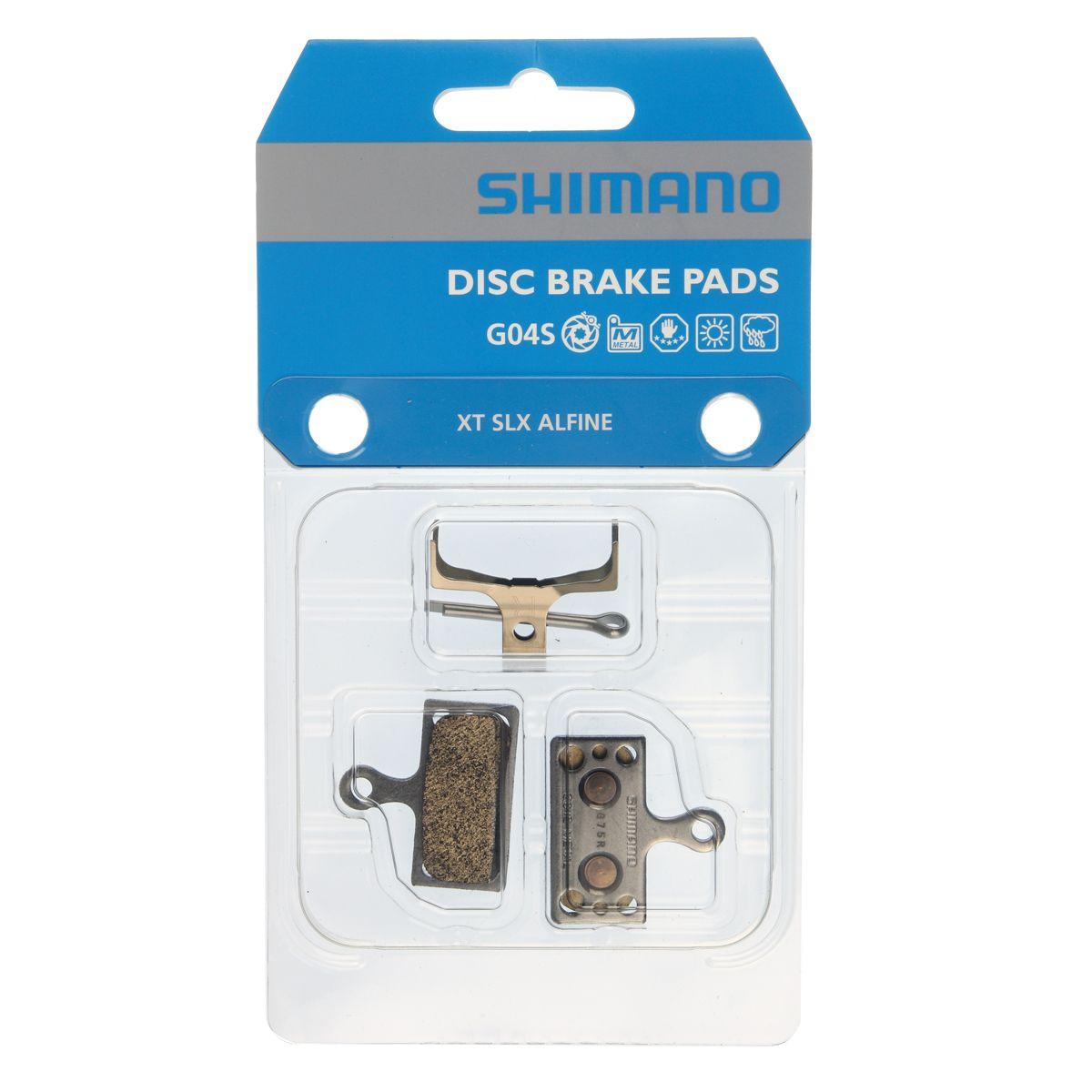 Diskinių stabdžių kaladėlės Shimano XTR-XT-SLX-Alfine (G04S) metal