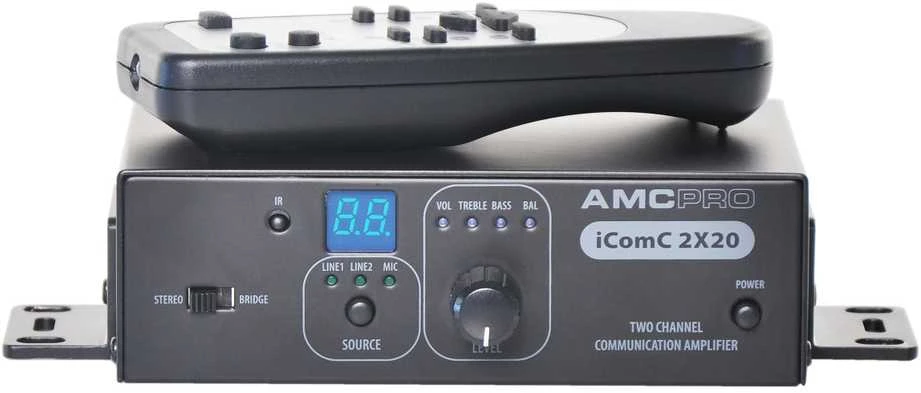 AMC iComC 2X20 2-jų kanalų stiprintuvas su RS2323 sąsaja