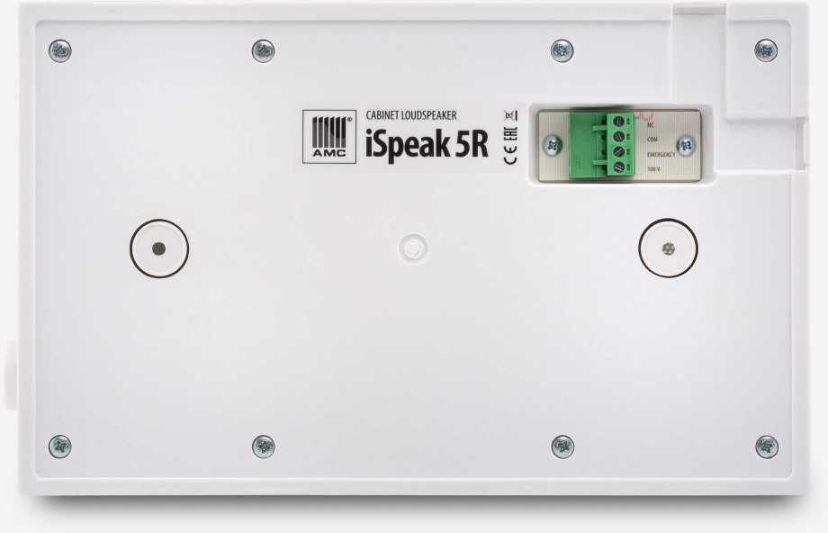 AMC iSpeak 5R sieninis garsiakalbis su garso reguliatoriumi, baltas RAL9016
