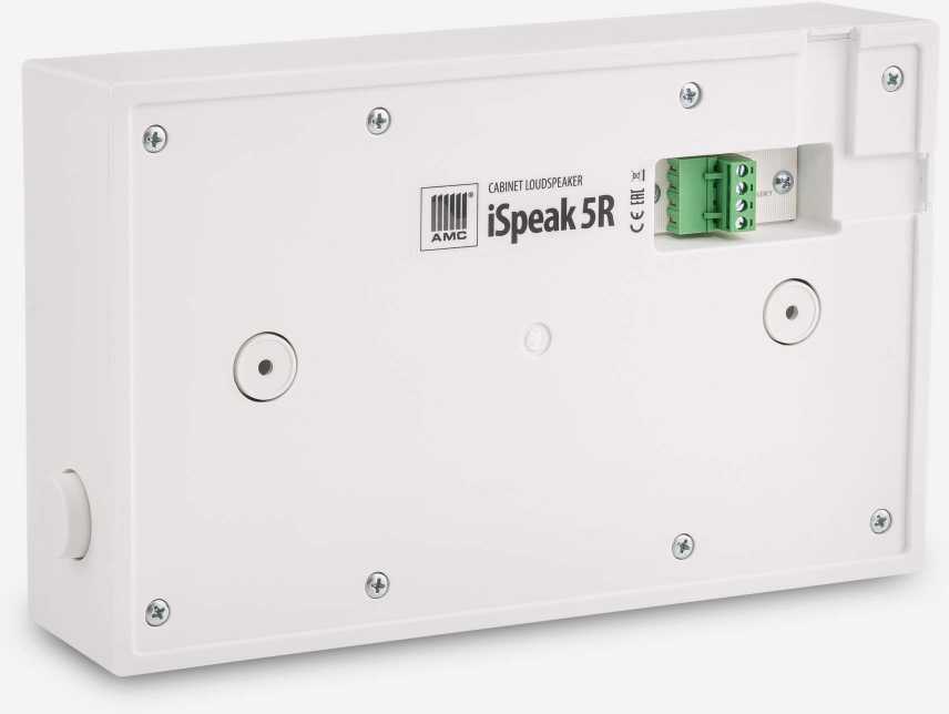 AMC iSpeak 5R sieninis garsiakalbis su garso reguliatoriumi, baltas RAL9016