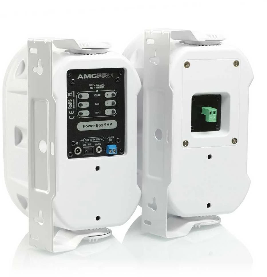 AMC Power Box 5HP aktyvinė akustinė sistema (balta) 2vnt