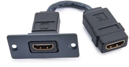 HDMI sieninė jungtis su lanksčiu prailginimo kabeliu