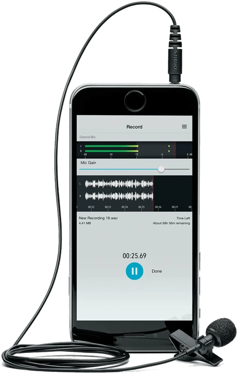 Shure MVL Lavalier Microphone for Išmanusis telefonas or Planšetė | Shure