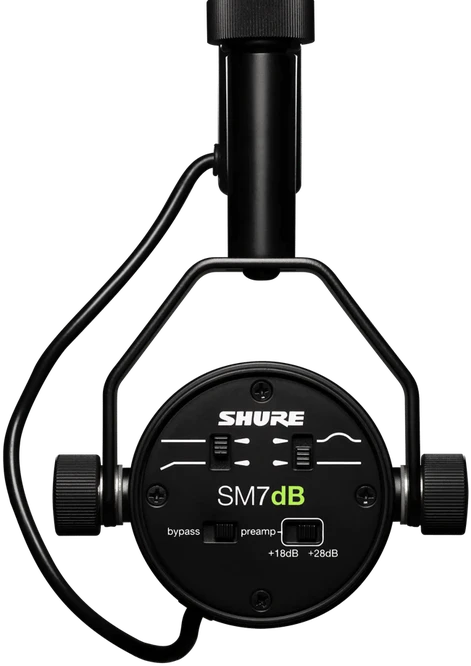 Shure | Dinaminis vokalinis mikrofonas su įmontuotu pirminiu stiprintuvu | SM7DB | Juodas