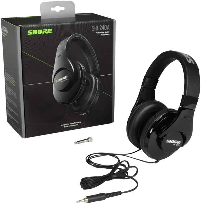 Profesionalios kokybės Ausinės Shure SRH240A-BK-EFS